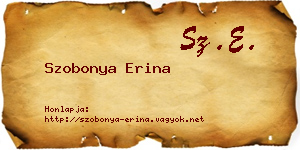 Szobonya Erina névjegykártya